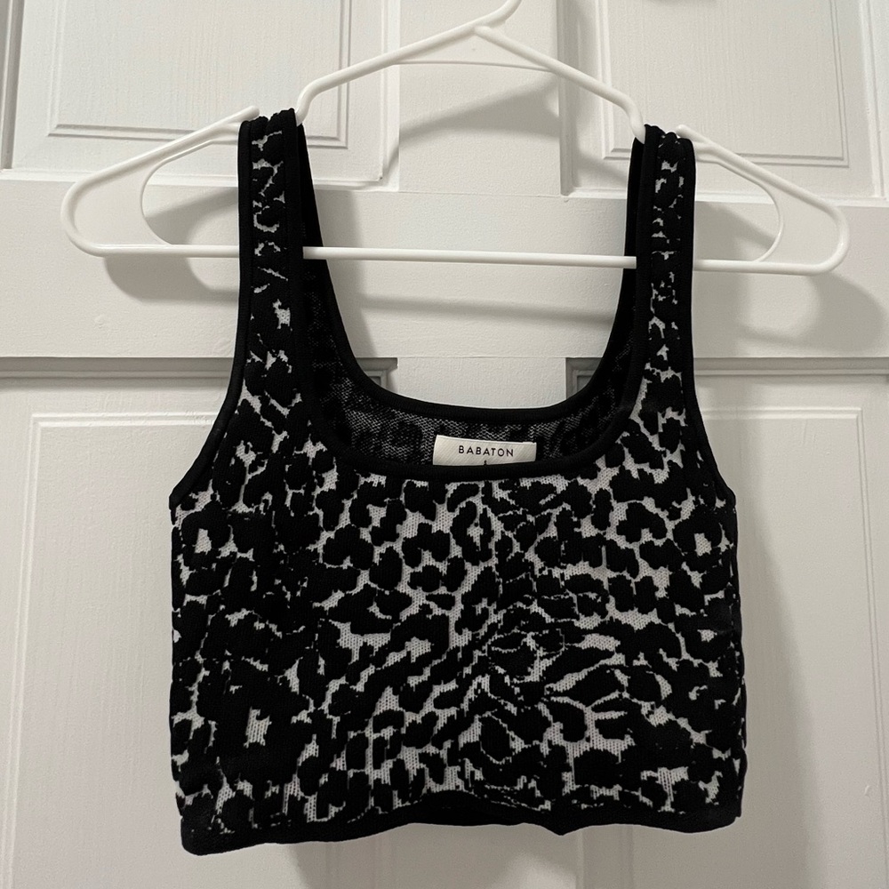 Aritzia Leopard Print Crop Top